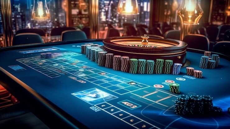 Visualisasi platform hiburan digital sports dan casino dengan desain modern